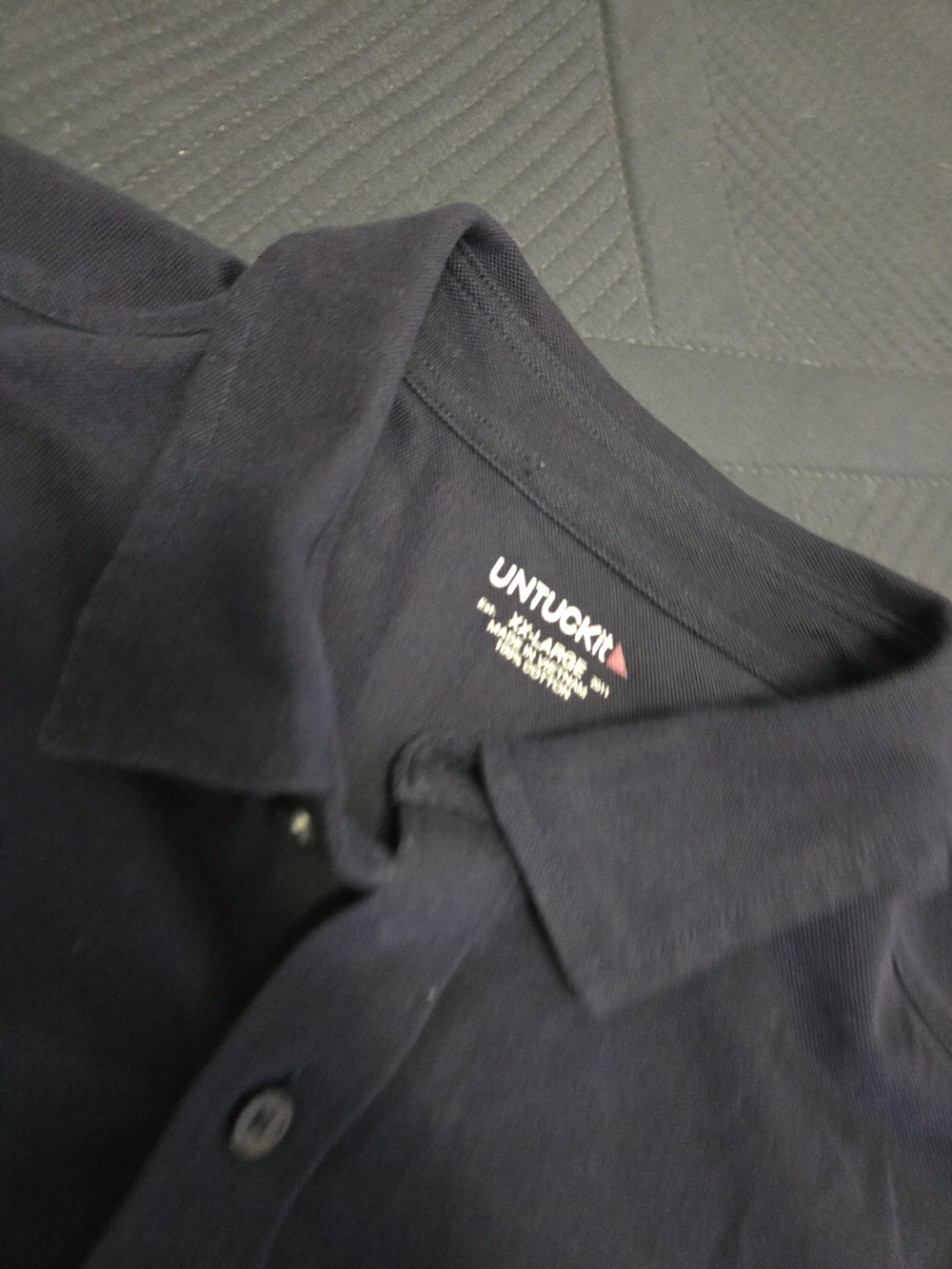UNTUCKit Men’s Navy  Shirt Button Up 2xl 100%cotton